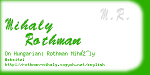 mihaly rothman business card